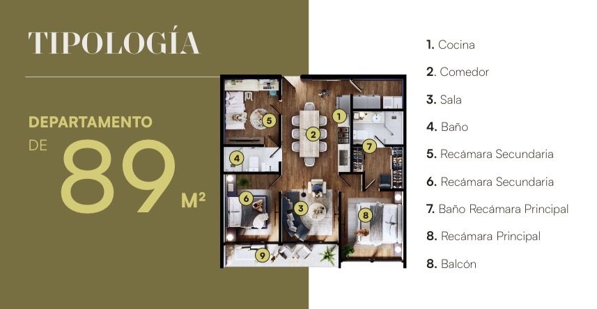 Departamento 89m2 2