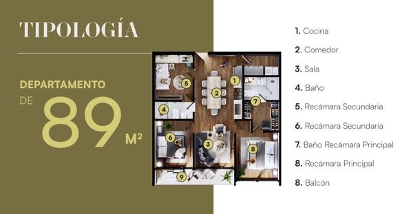 Departamento 89m2 2