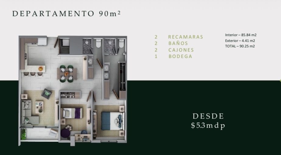 Departamento 90m2 3
